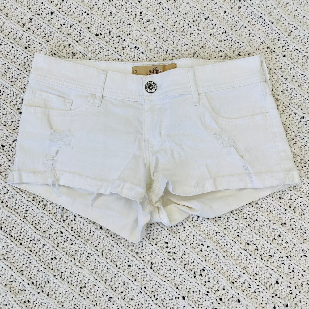 HOLLISTER WHITE JEAN SHORTS
